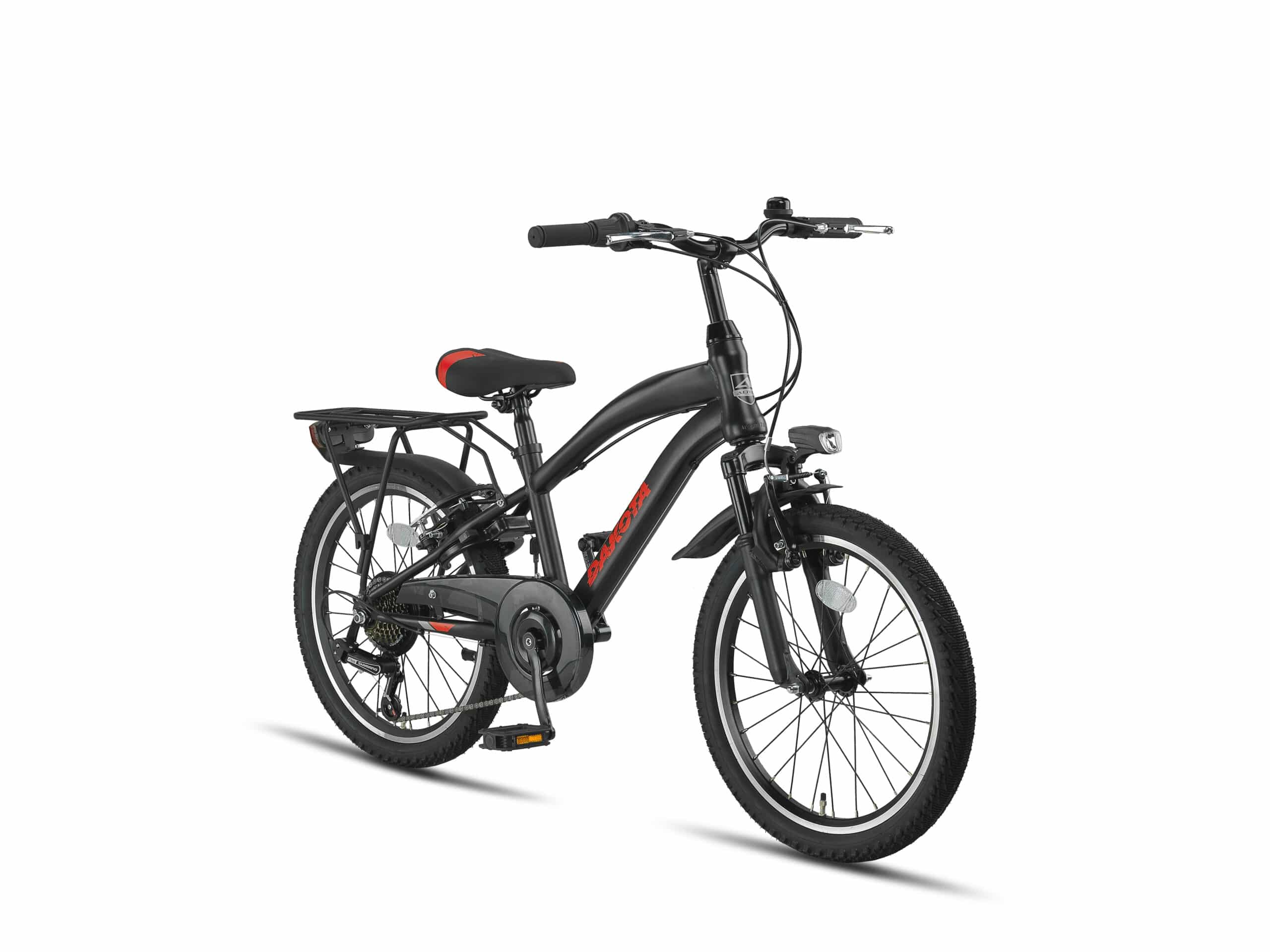 Altec Dakota MTB Black Jongensfiets 20 inch Black-Red zijaanzicht